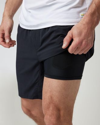 Vuori Clothing Elevate Kore Shorts Lined 7 | Black | Large