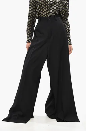 Balenciaga Pantaloni DOUBLE in Lana con Passanti Balenciaga