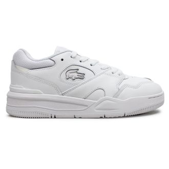 Lacoste Lineshot Leather Womens Comfort Trainers - White White - Size:UK 6.5