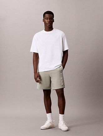 Calvin Klein Geborduurde korte broek van badstofkatoen