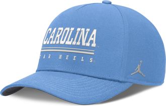Nike Jordan Mens North Carolina Sideline Practice Rise Jordan Brand Dri-FIT College Adjustable Hat in Blue | JC064EYNCN-RKB