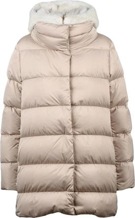 Herno Polyester Plush Hooded Down Jacket