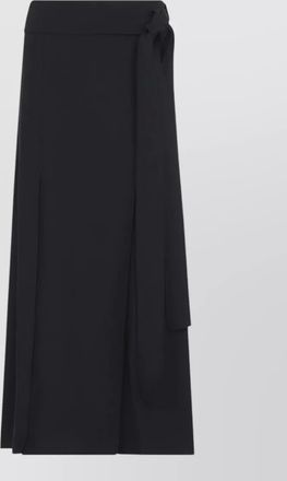 STUDIO NICHOLSON belted pleated midi wrap skirt
