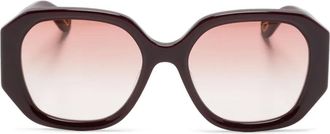 Chloé Occhiali da sole Marcie squadrati - Rosso