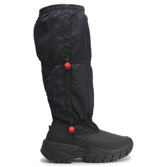 Hunter Wanderer Tall Slouch Snow Synthetic Textile Womens Calf Length Boots - Black - Size:UK 6
