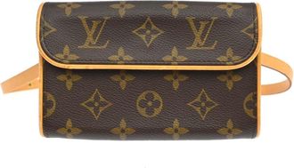 Louis Vuitton Florentine Waist Monogram Canvas Brown Canvas Handbag (Pre-Owned)