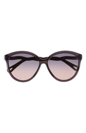 Chlo&eacute; Round Sunglasses in Grey Grey Blue at Nordstrom Rack