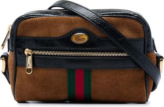 Gucci Pre-owned Gucci Mini Suede Web Ophidia Crossbody Unisex 7WK0HI52DKIZOF4B