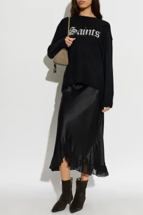 AllSaints Irma Midi Skirt, Womens, Black