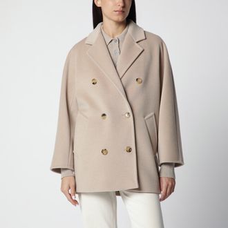 Max Mara Short 101801 Icon Coat in light beige