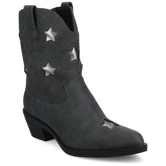 Journee Collection Womens Underwood Medium and Wide Width Western Star Detail Ankle Booties