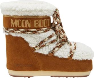 Moon Boot Icon Low Shearling Boots - Dames - Winterlaarzen - Bruin - 39 EU - Wol - Schoenen