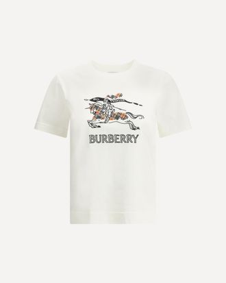 Burberry Cotton T-shirt with drawn EKD Female XS
