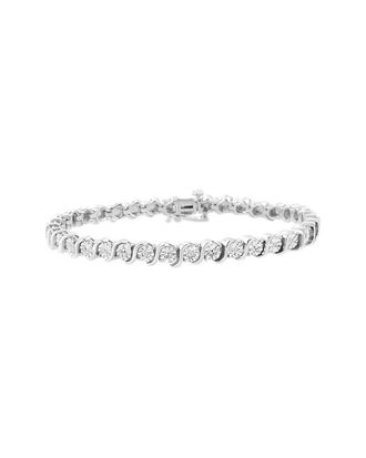 House of Brilliance Haus Of Brilliance Silver 0.10 Ct. Tw. Diamond Link Bracelet