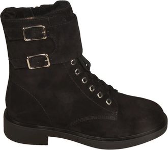 Gianvito Rossi Enkellaarsjes - Dames - Enkellaarsjes - Zwart - 37 EU - Schoenen