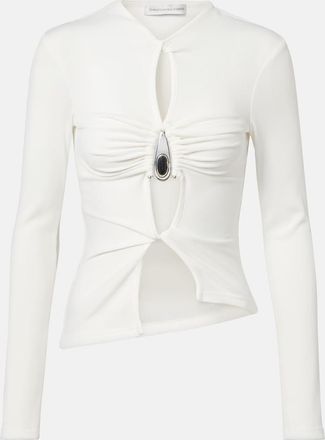 CHRISTOPHER ESBER Cutout ribbed-knit jersey top