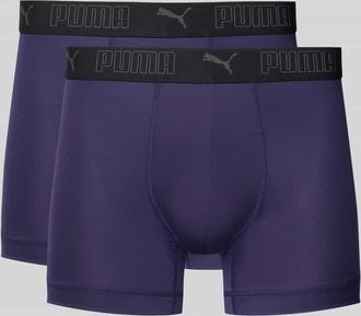 Puma Slim Fit Trunk mit Logo-Stitching im 2er-Pack in Pflaume, Gr&ouml;&szlig;e XL