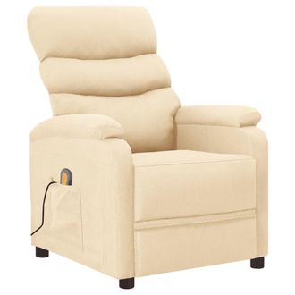vidaXL Poltrona Massaggiante Crema In Tessuto - Vidaxl