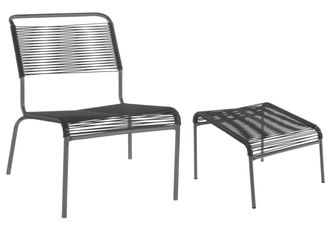 Schubiger M&ouml;bel Spaghetti-Lounger + Hocker S&auml;ntis