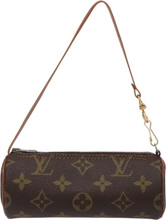 Louis Vuitton Papillon Brown Canvas Clutch Bag (Pre-Owned)