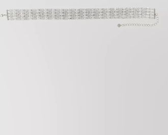 Self Portrait crystal pendant necklace rhinestone detail chain