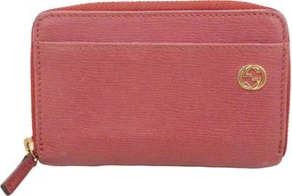 Gucci Red Color Leather Coin Purse/Coin Case (Pre-Owned)