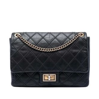 Chanel Pre-owned Leather chanel-bags - Dames - Pre-owned - Zwart - Maat: ONE Size Leer
