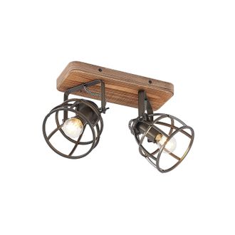 Lindby L&aacute;mpara De Techo rutger En Marr&oacute;n Madera - Lindby