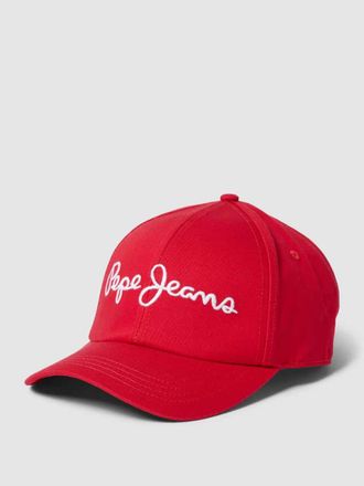 Pepe Jeans London Basecap mit Label-Stitching Modell WALLY in Rot, Größe 1