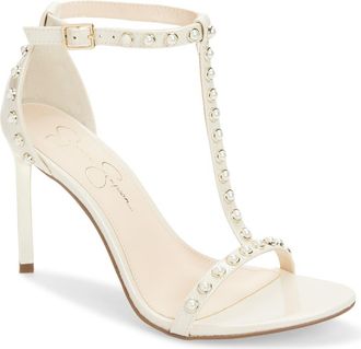 Jessica Simpson Qylla Ankle Strap Stiletto Sandal in Soft Ivory at Nordstrom Rack, Size 7.5