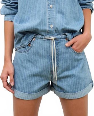 Daze Maddie Midrise Shorts In Blue