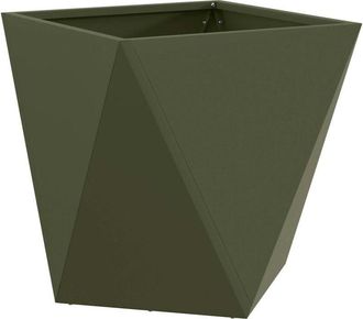 vidaXL Planter Olive Green 40 x 40 x 40 cm Steel vidaXL