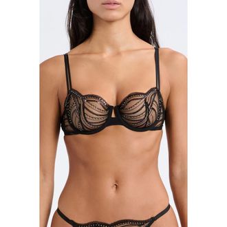 Etam Whisper of Desire Underwire Balconette Bra in Black at Nordstrom, Size 32B