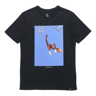 Nike Jordan Air Jordan slamdunk Printed Sports TEE Men Black 915935-010