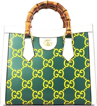 Gucci Pre-owned Leather gucci-bags - Dames - Vintage Shopper - Groen - ONE Size - Leer - Vintage