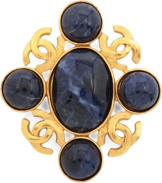 Chanel Spilla con logo CC 1995 - Oro