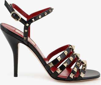 Valentino Garavani Sandali Rockstud in pelle con iconiche borchie all-over - VALENTINO GARAVANI - gender_Woman
