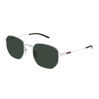 Gucci Ronde Zonnebril - Heren - Zonnebrillen - Grijs - 52 MM - Nylon - Accessoires