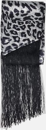 Nooki Design Womens STEVIE LAME SCARF IN SILVER LEO - Black - Size: ONE