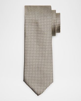 Canali Mens Textured Dot Silk Tie