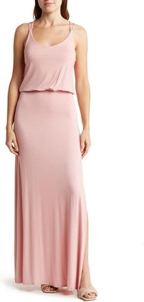 Go Couture Crossback Maxi Dress in Mauve at Nordstrom Rack, Size X-Large