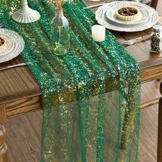 OEM Tira De Mesa Transparente Con L&aacute;mina Brillante, 75 X 300 Cm, Decoraci&oacute;n Para Fiestas, Celebraciones Y Cumplea&ntilde;os (interiores), Naranja