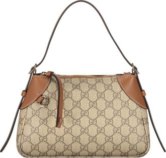 Gucci GG Emblem Kleine Schoudertas - unisex - Schoudertassen - Beige - ONE Size - Leer - Tassen