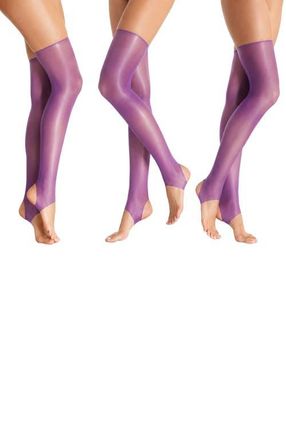 Lechery 3-Pack Womens Fashion Colored Stirrup Thigh High Stockings in Purple at Nordstrom, Size Large/x-Large