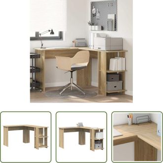 vidaXL Scrivania moderna - Scrivania ad angolo Rovere Sonoma 140 x 113,5 x 75 cm