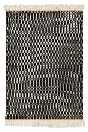 Esprit Alfombra lana tejida a mano color negro y crudo 160x230 GOODWEAVE