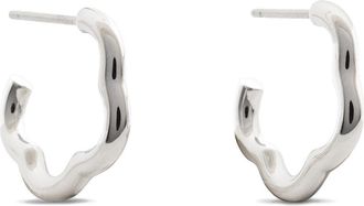 Kate Spade New York wave huggie hoop earrings in Silver at Nordstrom