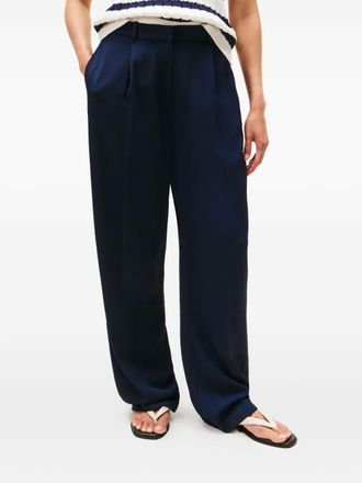 Tommy Hilfiger pleated trousers - women - Viscose - 34 - Blue