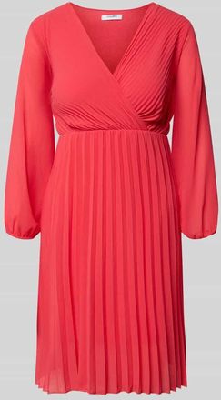 Zabaione Knielanges Kleid mit Plisseefalten Modell Im44sa in Hellrot, Gr&ouml;&szlig;e XXL