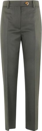Blaz&eacute; Milano Nahalin Nana Pants - Dames - Slim Fit Broeken - Groen - M - Leer - Broeken
